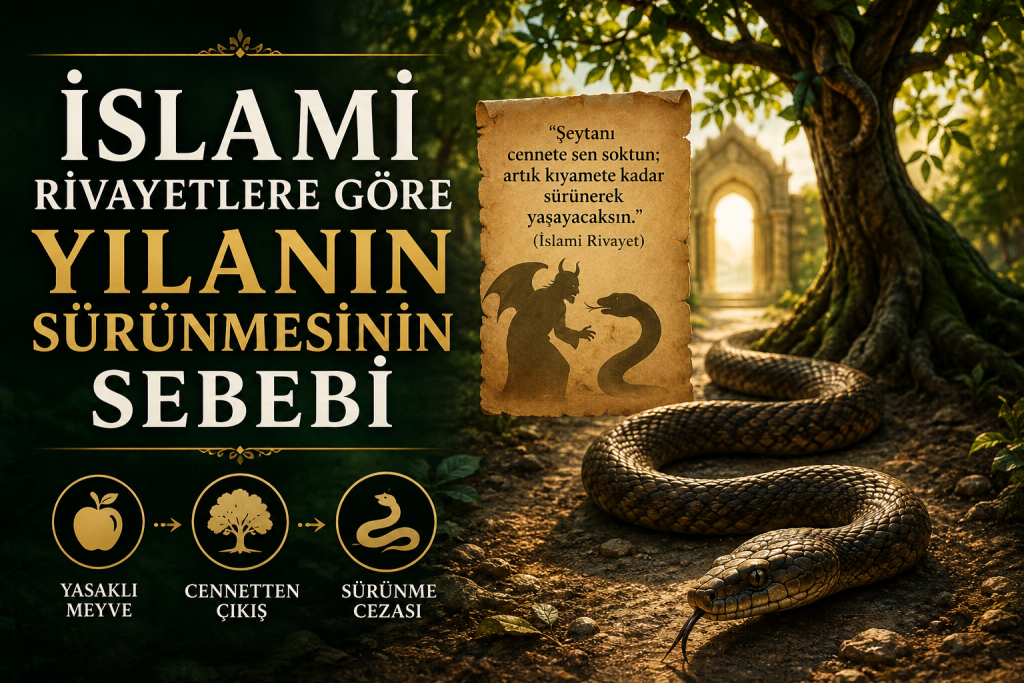 İslami Rivayetlere Göre Yılanın Sürünmesinin Sebebi